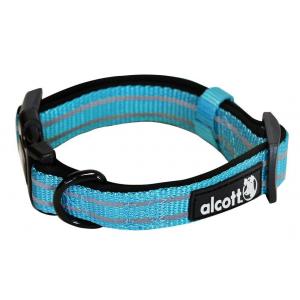 Alcott reflexní obojek pro psy modrý, velikost L