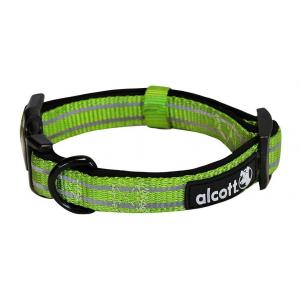 Alcott reflexní obojek pro psy zelený, velikost S