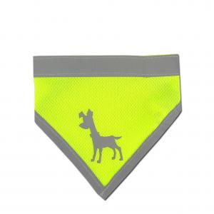 Alcott reflexní šátek pro psy žlutý, velikost M