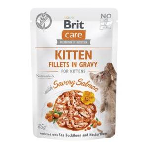 Brit Care Cat Fillets in Gravy Kitten Savor. Salmon 85g