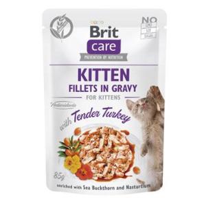 Brit Care Cat Fillets in Gravy Kitten Tend. Turkey 85g
