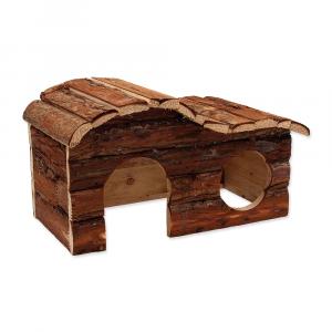Domek SMALL ANIMAL Kaskada dřevěný s kůrou 31x19x19cm