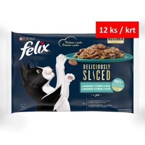 Felix Deliciously Sliced Multipack losos tuňák treska platýs v želé 4 x 80 g