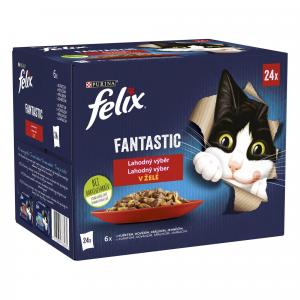 Felix Fantastic Multipack kuře/hovězí/králík/jehněčí v želé 24 x 85 g