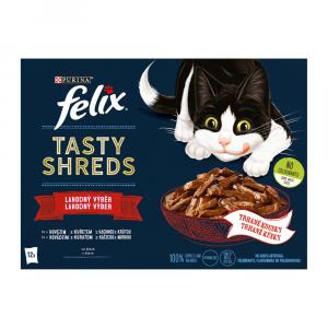 Felix Tasty Shreds hovězí/ kuře/ kachna / krůta ve šťávě Multipack 12 x 80 g