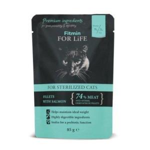 Fitmin For Life cat pouch sterilized salmon 85g