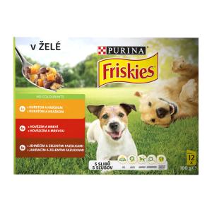 Friskies Adult Dog hovězí / kuře / jehněčí v želé multipack 12 x 100 g