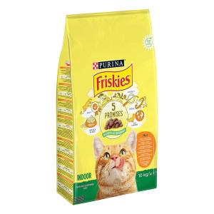Friskies Indoor Cats s kuřetem a zeleninou 10 kg