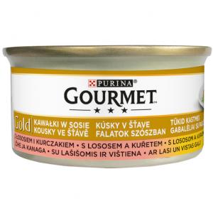 Gourmet Gold s lososem a kuřecím masem 85 g