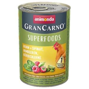 GRANCARNO Superfoods kuře, špenát, maliny, dýňová semínka 400 g pro psy