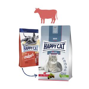 Happy Cat Indoor Voralpen-Rind / Hovězí 1,3 kg