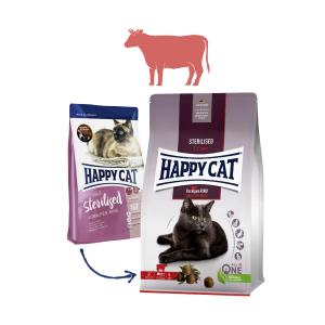 Happy Cat Sterilised Voralpen-Rind / Hovězí 1,3 kg