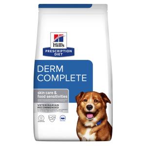 Hill’s Prescription Diet Canine Derm Complete 12 kg + „HypoAllergenic Treats 220 g 2x ZDARMA“