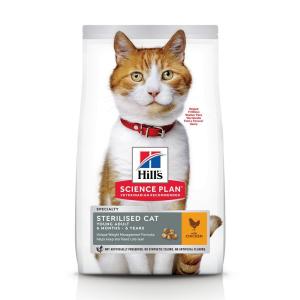 Hill’s Science Plan Feline Young Adult Sterilised Cat Chicken 10 kg (POŠKOZENÝ OBAL, váha 8,7kg)