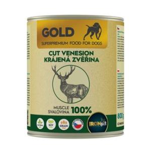 IRONpet Gold Dog Venison cut muscle konzerva 800g