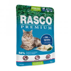 Kapsička RASCO Premium Cat Pouch Sterilized, Cod, Spirulina 85 g