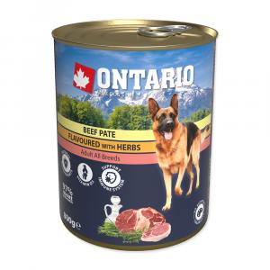 Konzerva ONTARIO Dog Beef Pate Flavoured with Herbs 800 g