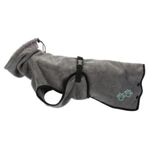 Koupací plášť / župan pro psy, šedá M 50 cm