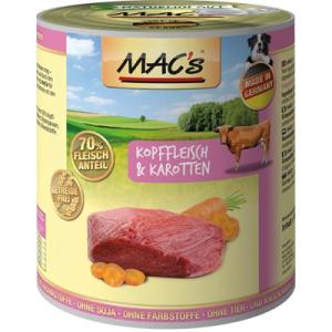 MACs Dog konzerva maso z hlav a mrkev 800g