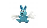 Ilustrační obrázek Hračka DOG FANTASY Latex Mini Králik modrý so zvukom 7 cm