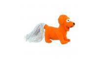 Ilustrační obrázek Hračka DOG FANTASY Latex Mini Pes oranžový so zvukom 7 cm