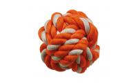 Ilustrační obrázek Hračka DOG FANTASY lopta bavlnený oranžovo-biely 12,5 cm