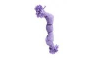 Ilustrační obrázek Hračka pes BUSTER Pískací lano, fialová, 23 cm, S