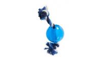 Ilustrační obrázek Hračka pes BUSTER Strong Ball s povrazom sv. modrá, L