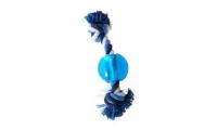 Ilustrační obrázek Hračka pes BUSTER Strong Ball s povrazom sv. modrá, XS