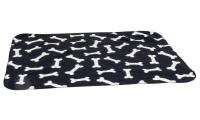 Ilustrační obrázek Karlie Fleecová deka čierna kosť 100x70cm