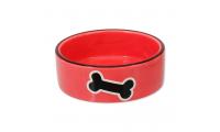 Ilustrační obrázek Miska DOG FANTASY keramická potlač kosť červená 12,5 cm
