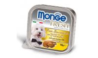 Ilustrační obrázek MONGE FRESH - paštéta a kúsky s kuracím 100 g pre psov
