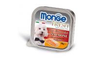 Ilustrační obrázek MONGE FRESH - paštéta a kúsky s lososom 100 g pre psov