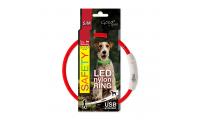 Ilustrační obrázek Obojok DOG FANTASY LED nylonový červený S / M