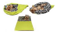 Ilustrační obrázek Pelech pre psov XL - svetlo zelená / zebra