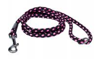 Ilustrační obrázek PROFIZOO Vodítko - syntetické lano (10mm x 150cm) čierno-ružová