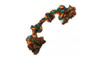Ilustrační obrázek Uzol DOG FANTASY bavlnený farebný 4 knôty 60 cm