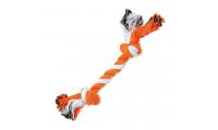 Ilustrační obrázek Uzol DOG FANTASY bavlnený oranžovo-biely 2 knôty 25 cm