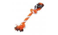 Ilustrační obrázek Uzol DOG FANTASY bavlnený oranžovo-biely 2 knôty 30 cm
