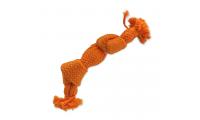 Ilustrační obrázek Uzol DOG FANTASY oranžový pískací 2 knôty 22 cm