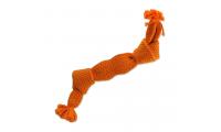 Ilustrační obrázek Uzol DOG FANTASY oranžový pískací 2 knôty 35 cm