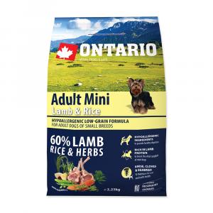 ONTARIO Adult Mini Lamb & Rice 2,25 kg