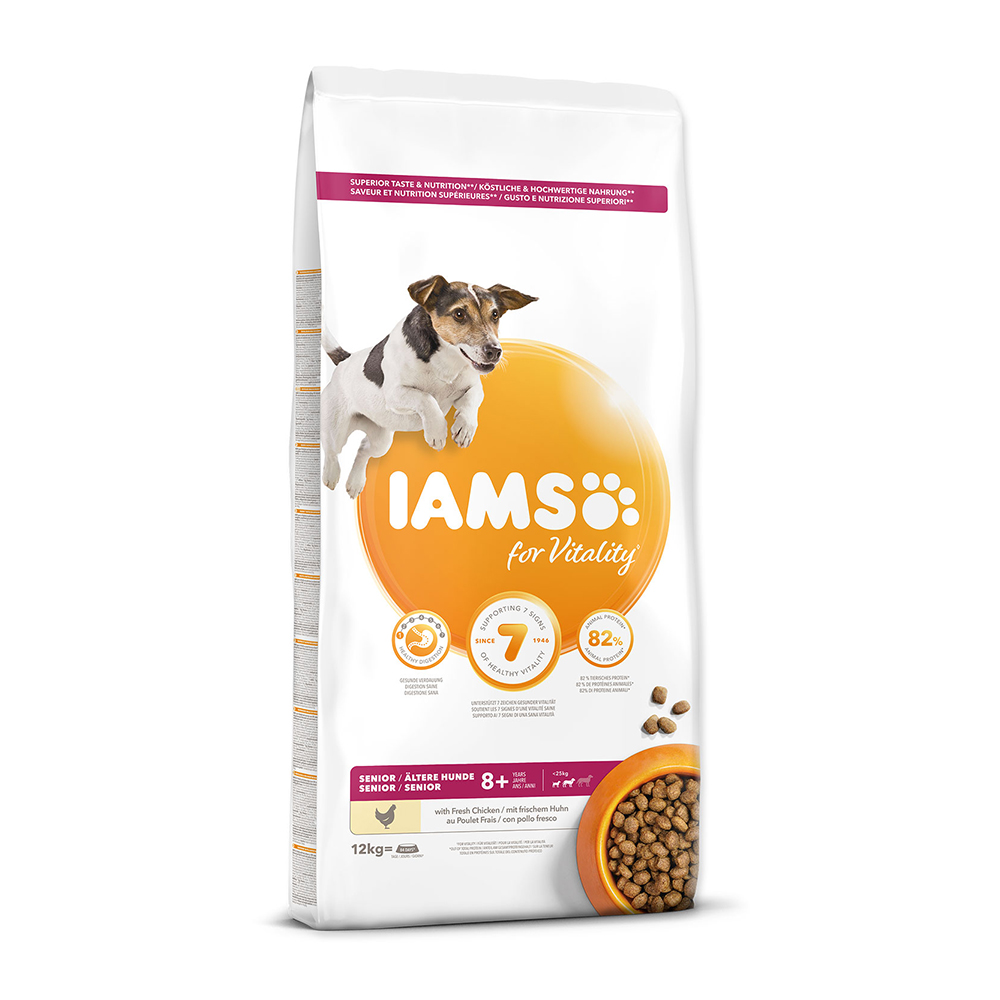 IAMS Dog Senior Small & Medium Chicken 12kg :: profizoo.cz