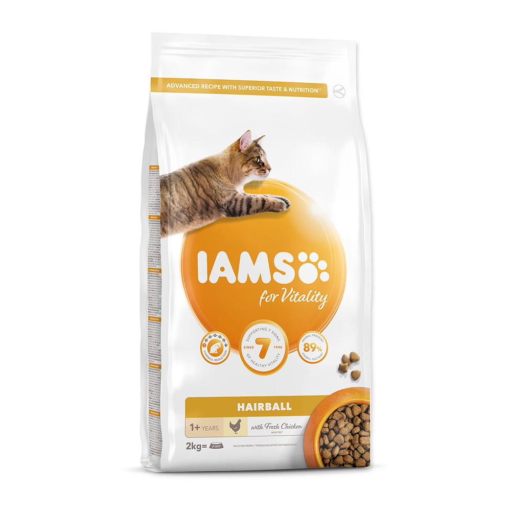 IAMS for Vitality Adult Cat Food Hairball Reduction with Fresh Chicken