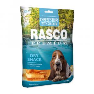 Pochoutka RASCO Premium proužky sýru obalené kuřecím masem 230g