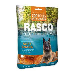 Pochoutka RASCO Premium tresčí rolky obalené kuřecím masem 230 g