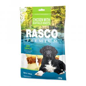Pochoutka RASCO Premium uzle bůvolí 6cm obalené kuřecím masem 80g