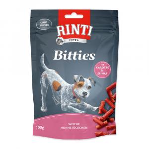 Pochoutka RINTI Extra Bitties kuře + karotka + špenát 100g