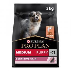 Pro Plan Medium Puppy Optiderma losos 3 kg + „Deka ZADARMO“
