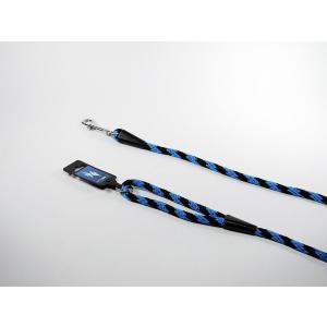 PROFIZOO Vodítko lano SPIRÁLA (10mm x 150cm) černo-modrá